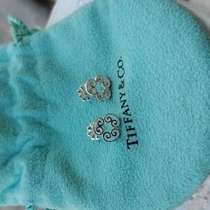 Tiffany & Co. Sterling Silver Tripoli stud earrings butterfly pushbacks